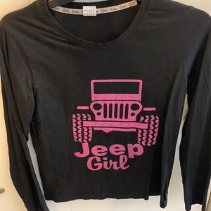 Jeep Girl Black Long Sleeve Tee